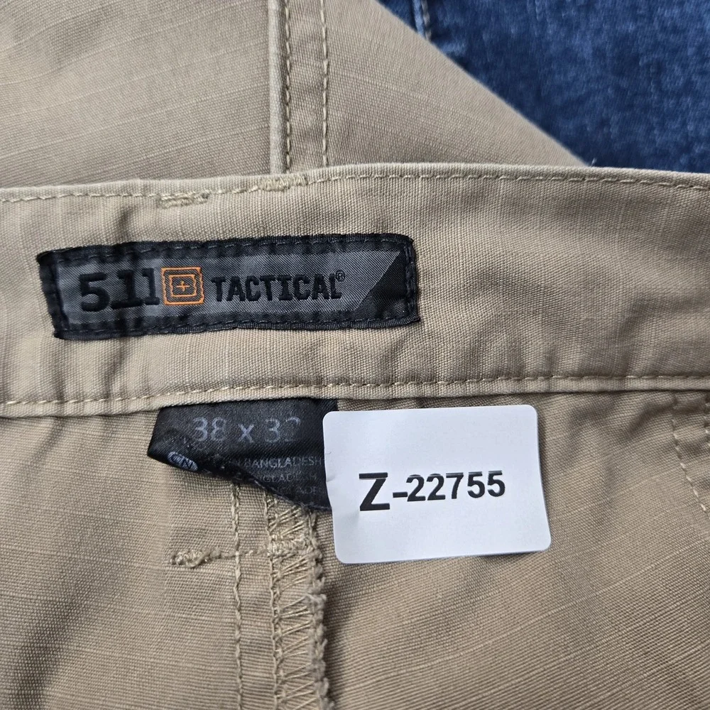5.11 Tactical Men Pants 38X32 Khaki Cargo 74273 Taclite Pro Ripstop READ